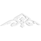 Ekena Millwork Pitch Whitman Architectural Grade PVC Gable Pediment, 48"W x 10"H x 1"P (5/12) GPP048X010X100WHI - alternate 1